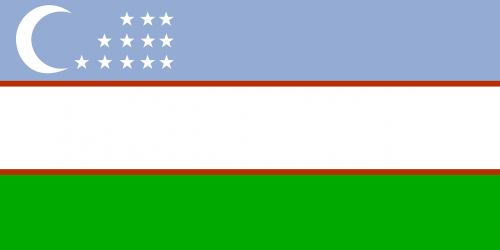 uzbekistan flag asia