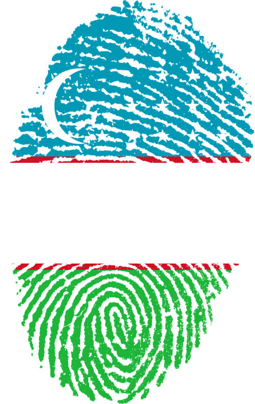 uzbekistan flag fingerprint