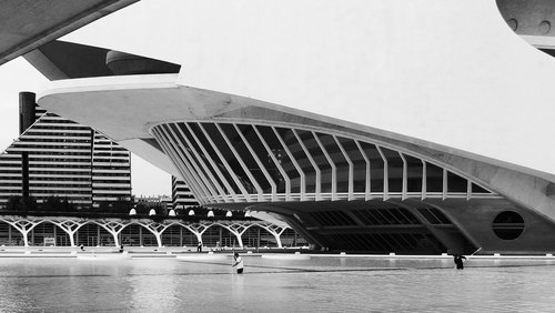 valencia  black and white  architecture