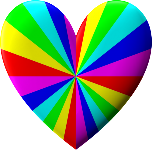 valentine heart rainbow