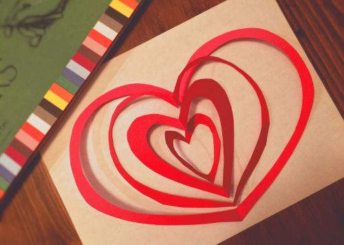 valentine heart paper heart