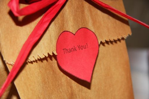 valentine paper bag love