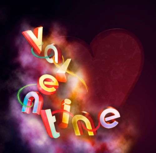 valentine design typography