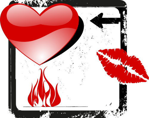 valentine heart fire