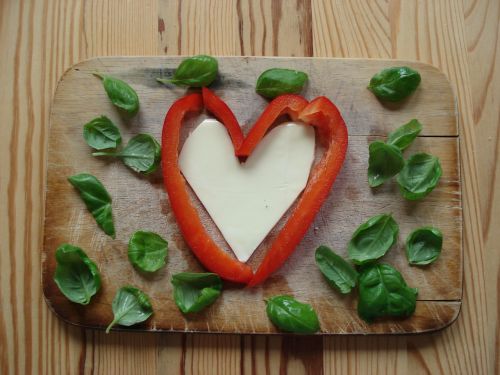 valentine food heart decoration