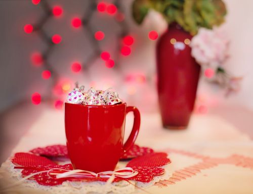valentine's day red mug