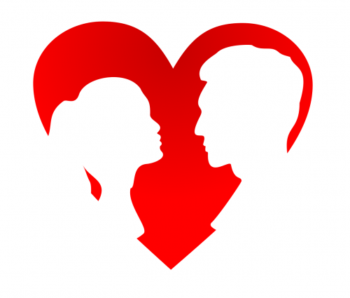 valentines day vector silhouette