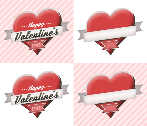 valentine's day label badge