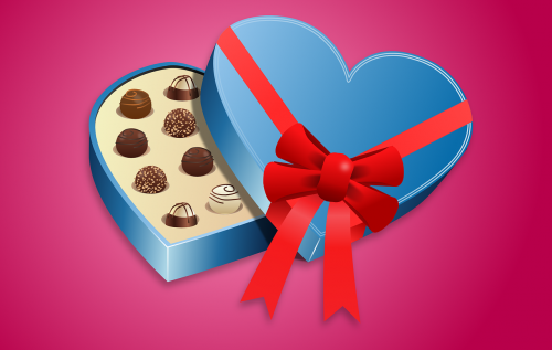 valentine's day chocolates heart