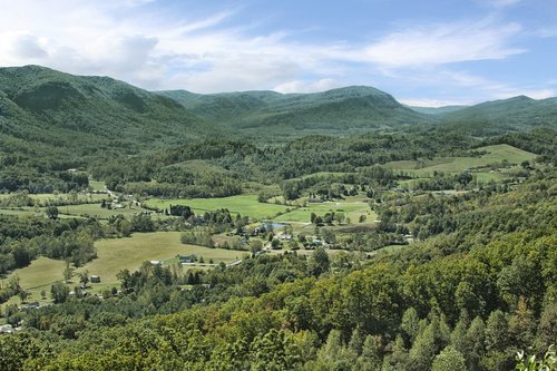 valley  mountains  countryside