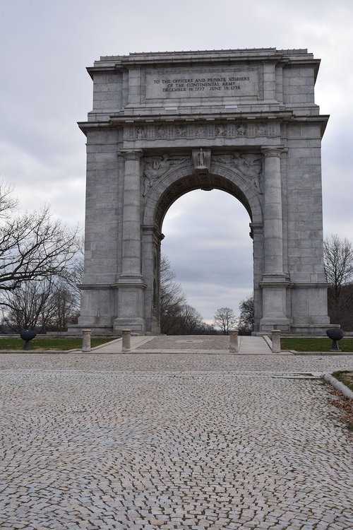valley forge  arch  stone monument