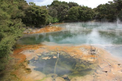 vapor volcanic hot spring