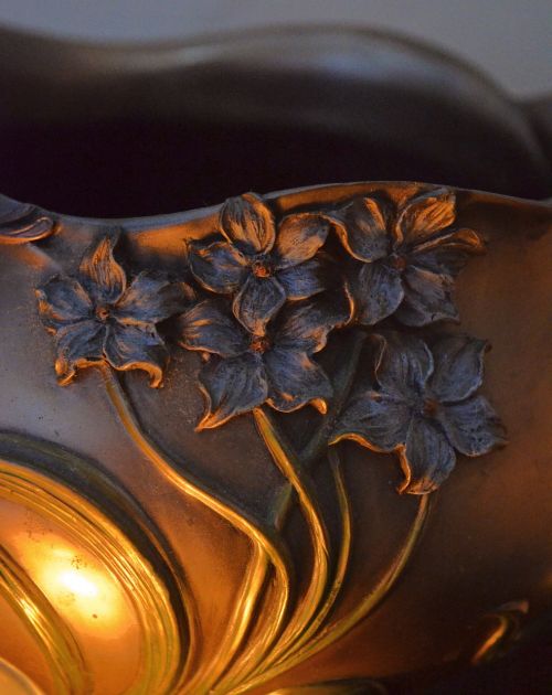 vase light and shade candlelit
