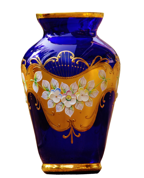 vase blue glass