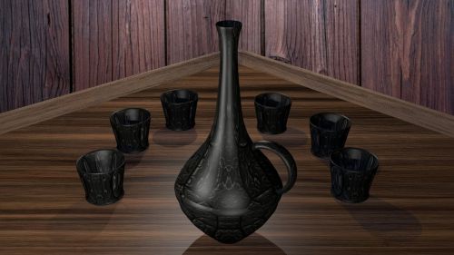 vase cups 3d