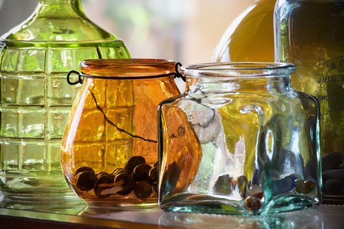 vases  glass jars  transparencies