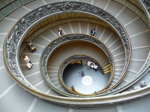 vatican museum stairs art