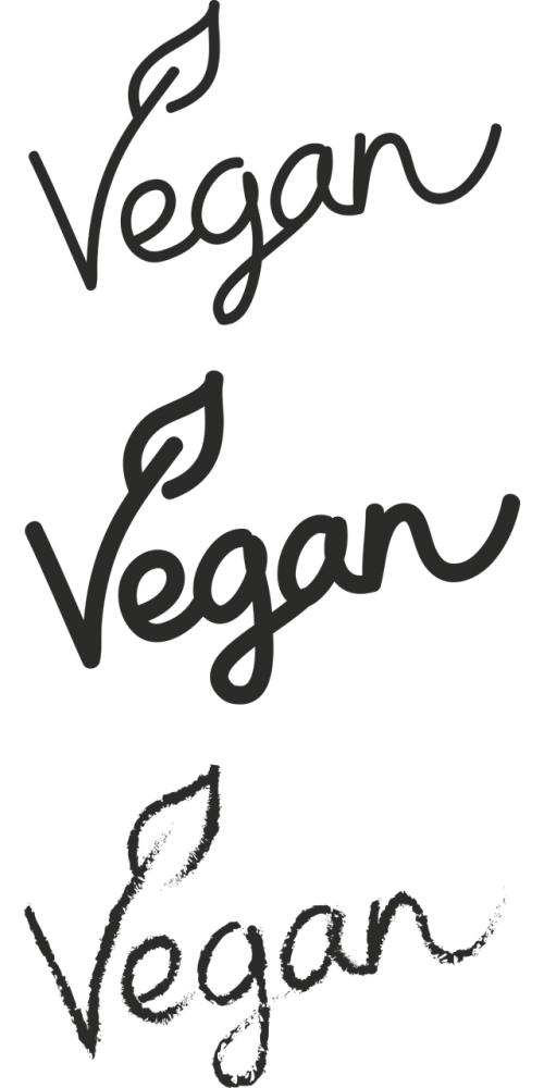 text vegan illustrator