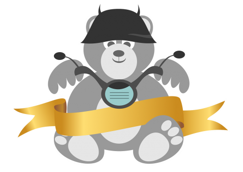 vector bear biker