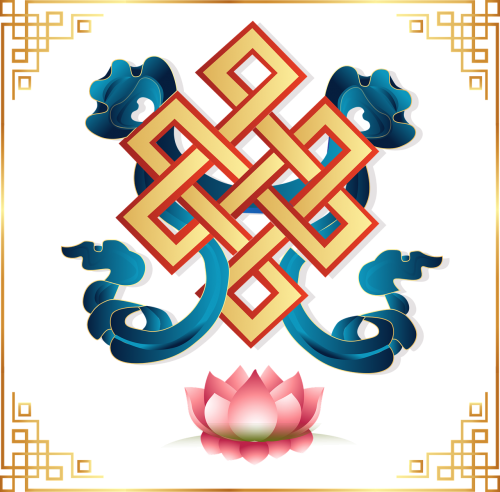 vector auspicious symbol mongolia