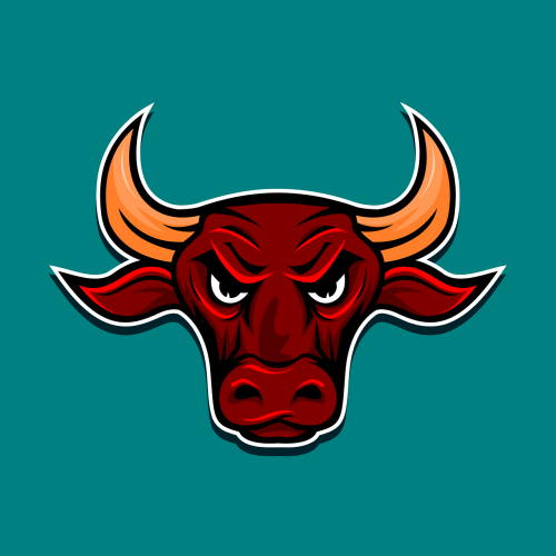 vector bull angry