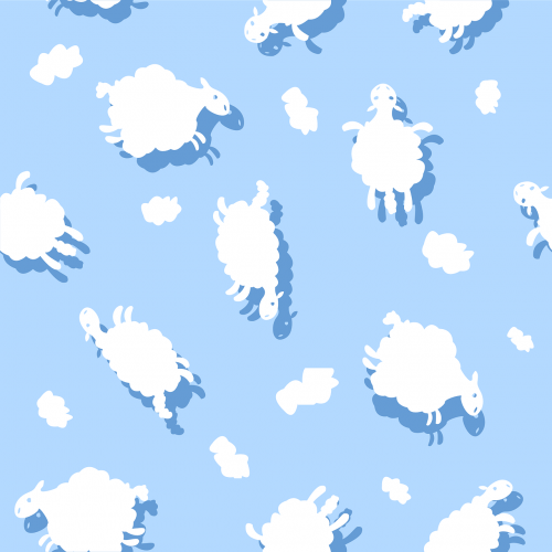 vector sheep clouds