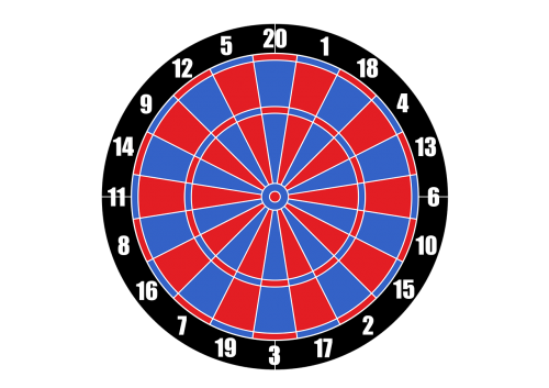 vector dartboard target darts