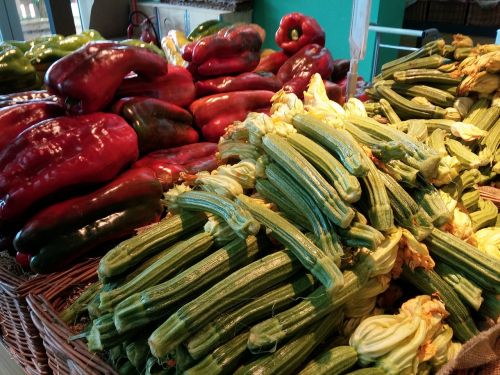 vegetable market colorful