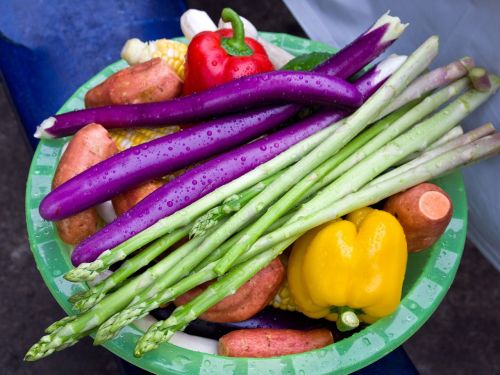 vegetable purple yellow