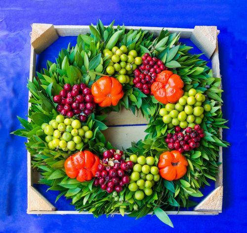 vegetable wreath food