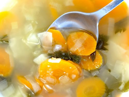 vegetable soup soup spoon