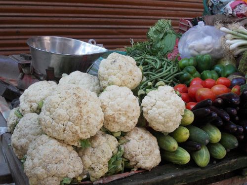 vegetables cauliflower cucumbers