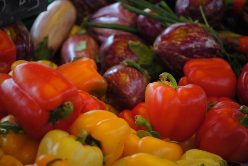 vegetables paprika market