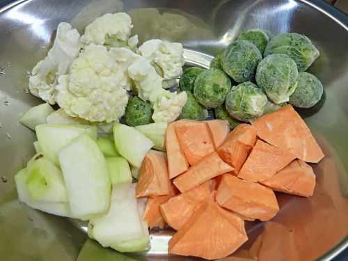 vegetables flat food
