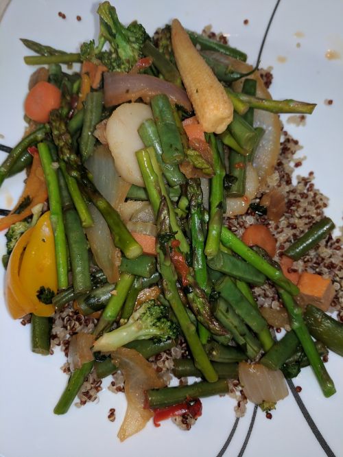 vegetables stir-fry quinoa