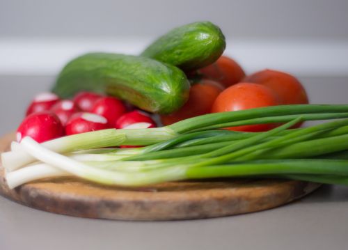 vegetables cucumber onion