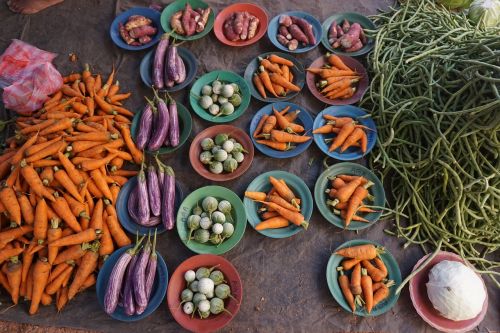 vegetables carrots aubergine