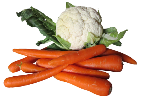 vegetables cauliflower carrots