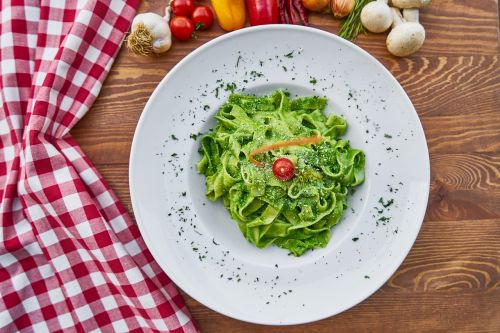 vegetables pasta plate