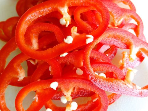 vegetables pepperoni hot pepper rings