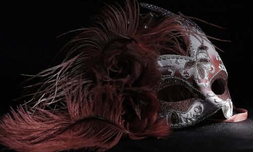 venetian mask red
