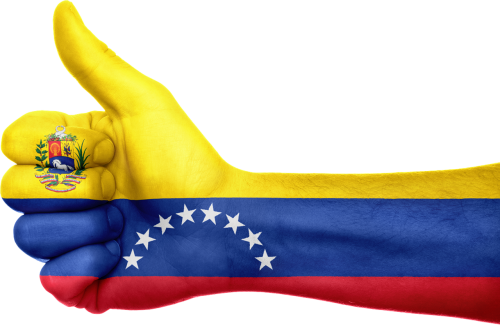 venezuela flag hand