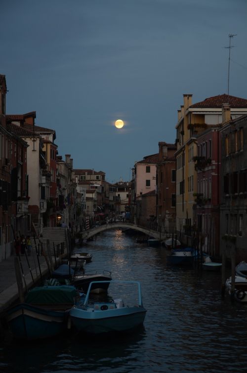 venice evening moon
