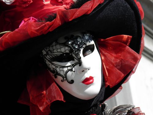 venice mask red
