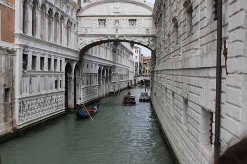 venice the bridge of sighs channel