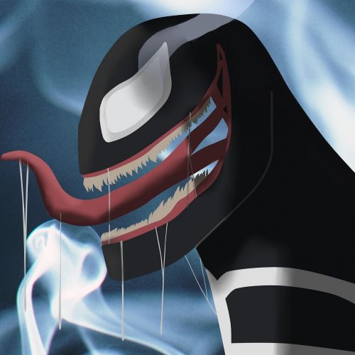 venom spiderman tongue