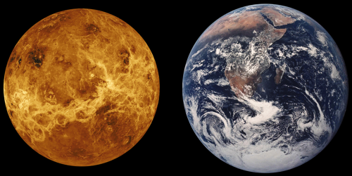 venus earth size comparison