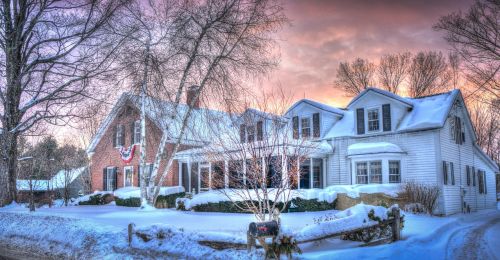 vermont sunset winter