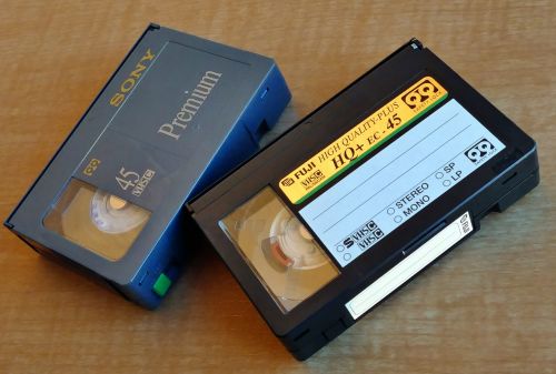 vhs video cassette