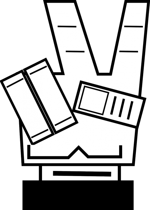 victory peace hand